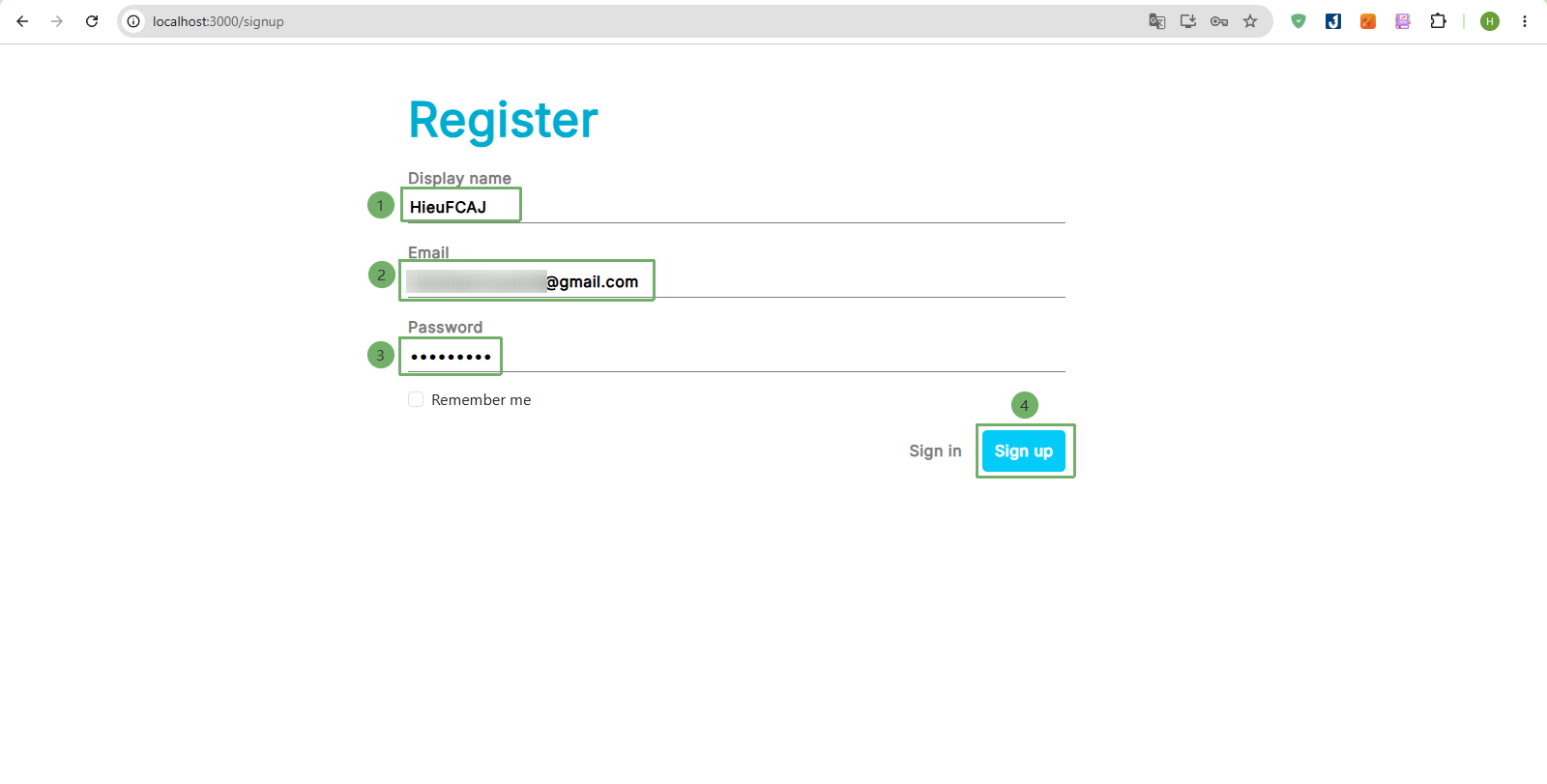 Signup