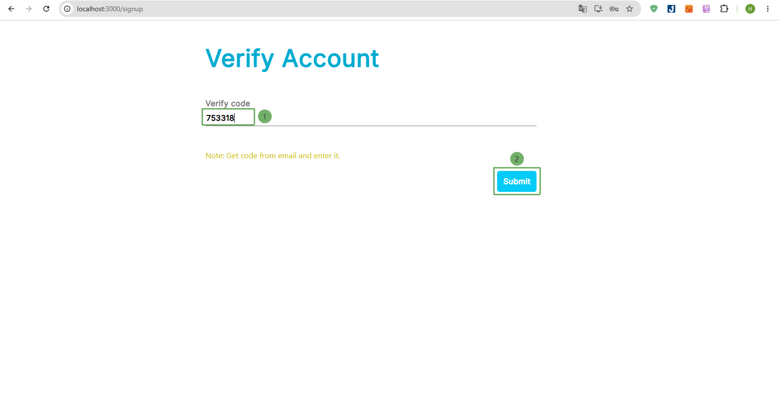 Signup