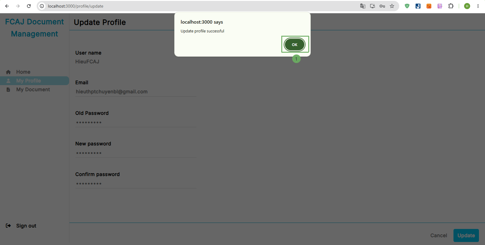UpdateProfile