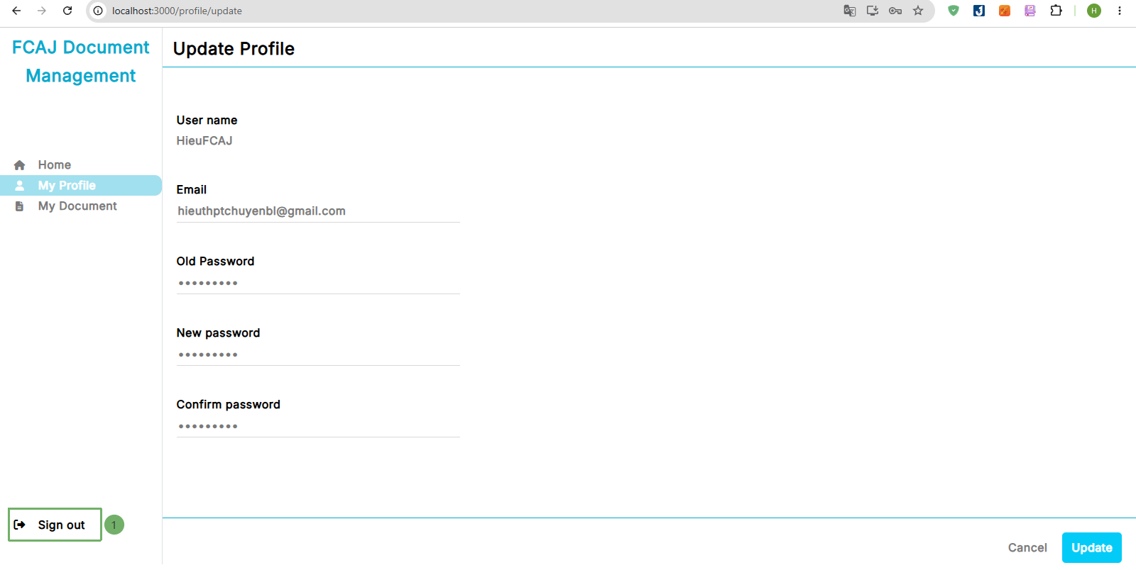 UpdateProfile